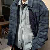 Mens Jacket Unisex Plaid Jacket MIJKO