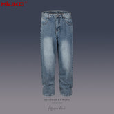 Mens Vintage Pants Washed Old Unisex Jeans MIJKO