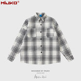 Mens Jacket Plaid Jacket Unisex MIJKO