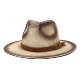 Chapeaux de cowboy en paille Printemps/Été Hommes et Femmes Voyage extérieur Protection solaire Chapeau de soleil