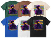 T-shirt d'été unisexe à manches courtes et imprimé lettres