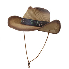 Chapeaux de cowboy en paille Protection solaire en bord de mer pour hommes et femmes