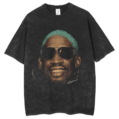 Men T Shirts American Vintage Wash Short Sleeve T-Shirt Street Hip Hop