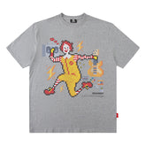 T-shirt Homme Imprimé Manches Courtes Col Rond Ample T-shirt Homme et Femme Hip-Hop Street