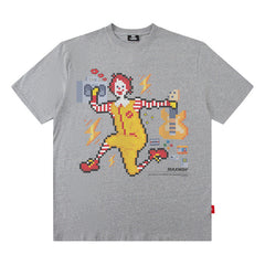T-shirt Homme Imprimé Manches Courtes Col Rond Ample T-shirt Homme et Femme Hip-Hop Street