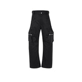 Men Vintage Pants Casual trousers three-dimensional pocket micro-zipper overalls MIJKO