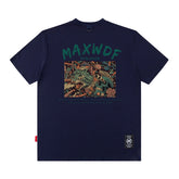 Men T Shirt Printed Short-Sleeved T-shirt Men and Women Street Retro Loose