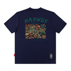 T-shirt homme imprimé à manches courtes pour hommes et femmes, style rétro décontracté