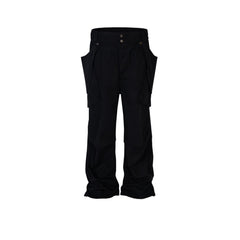 Men Vintage Pants Straight Pants Detachable Functional Multi-Pocket Wide-Foot Casual Pants MIJKO