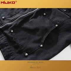 Mens Jacket Unisex Mainstream Fashion Denim Jacket MIJKO