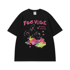T-shirt imprimé à manches courtes pour hommes et femmes, style national, mode urbaine rétro, ample, demi-manches, pour couple.
