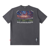 T-shirt Homme Hip-Hop Urbain Printemps/Été Ample Décontracté Manches Courtes