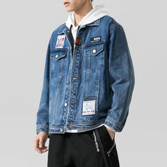 Veste en Jean Printemps Homme Coupe Ample Haut Grande Taille Veste en Jean Décontractée Homme