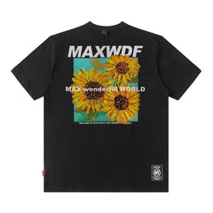 T-shirt homme imprimé tournesol, haut à manches courtes pour homme et femme