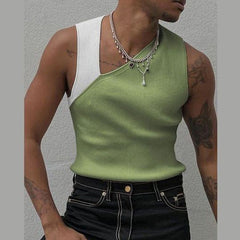 Rave Outfits Mens Vest Irregular Purple Strap