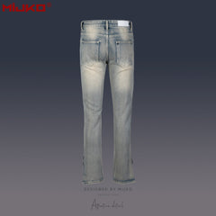 Mens Vintage Pants Ripped Jeans MIJKO