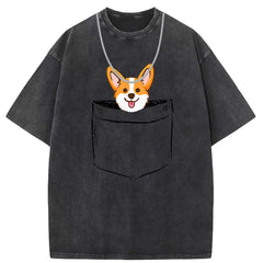 Men T Shirts Washed old punk short-sleeved T-shirt