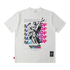 T-shirt Homme Manches Courtes T-shirt Homme Hiphop Couple Été