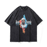 T-shirt homme à manches courtes imprimé portrait – Collection Été