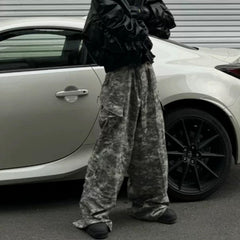 Men's Vintage Pants Men's Women's Baggy Overalls Straight Casual Pants MIJKO