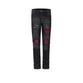 Men's Vintage Pants Ripped Men's and Women's Washed Old Zipper Pants Jeans MIJKO