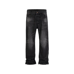 Men Vintage Pants Trousers Trendy Washed Straight Jeans MIJKO