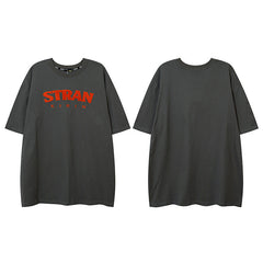 T-shirt Homme Lettre Manches Courtes Harajuku Marque Tendance Été Couple
