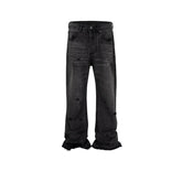Men's Vintage Pants Men's Women's Old Pussy Beard Pants Long Pants Slight Pull Jeans MIJKO