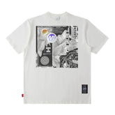 Men T Shirt T-shirt Men and Women Vintage Print Short Sleeves Loose Couple