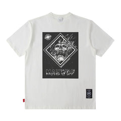 T-shirt imprimé à manches courtes pour hommes et femmes, style rétro, coupe ample