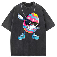 Men T Shirts Short Sleeve T-Shirt Washed Old Punk