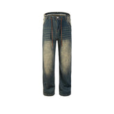 Men's Vintage Pants Men's Clothing Women's Washing Water Old Trousers Jeans MIJKO