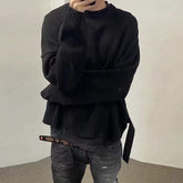 Mens Jacket Small Ripped Knitted Sweater Loose Sweater MIJKO