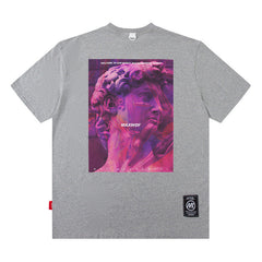 T-shirt pour hommes Portrait T-shirt à manches courtes Hommes et femmes High Street Hiphop