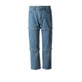 Men's Vintage Pants Men's Women's Autumn and Winter Zipper Pants Jeans MIJKO