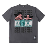 T-shirt homme à manches courtes, t-shirt homme et femme, couple rétro, ample, couple hip hop