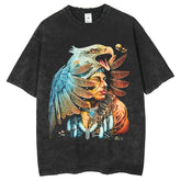 Mens T Shirts Fried Snowflake Short Sleeve Print T-Shirt