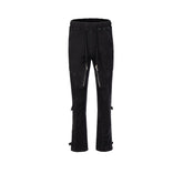 Men's Vintage Pants Men's and Women's Button-Trimmed Small Foot Jeans MIJKO