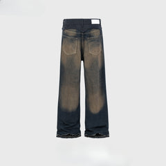 Men's Vintage Pants Men's Women's Wide Pants Old Splicing Jeans MIJKO
