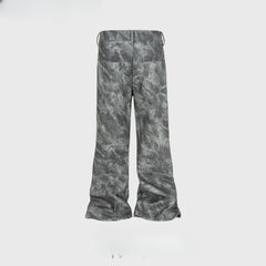 Men's Vintage Pants Slim-fit Grey Casual Pants MIJKO