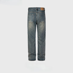 Men's Vintage Pants Men's Women's Splicing Pants Washed and Used Jeans MIJKO