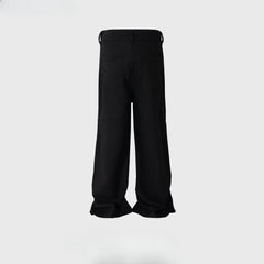 Men Vintage Pants design trousers men's and women's splicing straight elastic casual trousers MIJKO