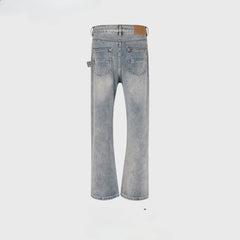 Men's Vintage Pants Men's Women's Wash Water Old Micro-wide-footed Jeans MIJKO