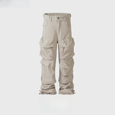 Men Vintage Pants Wide Leg Washed Overalls Trousers Casual Pants MIJKO