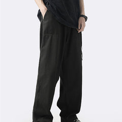Men Cargo Pants Retro Classic Workwear Pants Men's Summer Thin Straight Casual Trousers