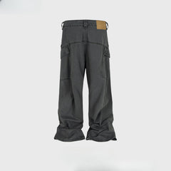 Men Vintage Pants Vintage Design Splicing Tooling Jeans MIJKO