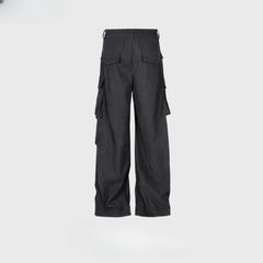 Men's Vintage Pants Men's Pocket Pants Straight Casual Pants MIJKO