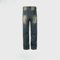 Men's Vintage Pants Men's Clothing Women's Washing Water Old Trousers Jeans MIJKO