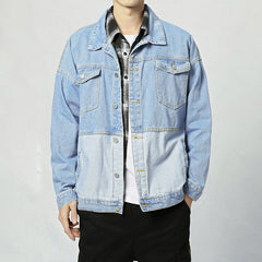 Men's Denim Coat Spring and Autumn Multicolor Jacket Denim Clothing plus Size Loose Men's Clothing Men Denim Jacket