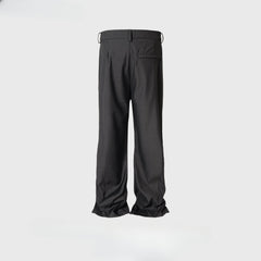 Men Vintage Pants Spliced trousers pleated casual trousers MIJKO